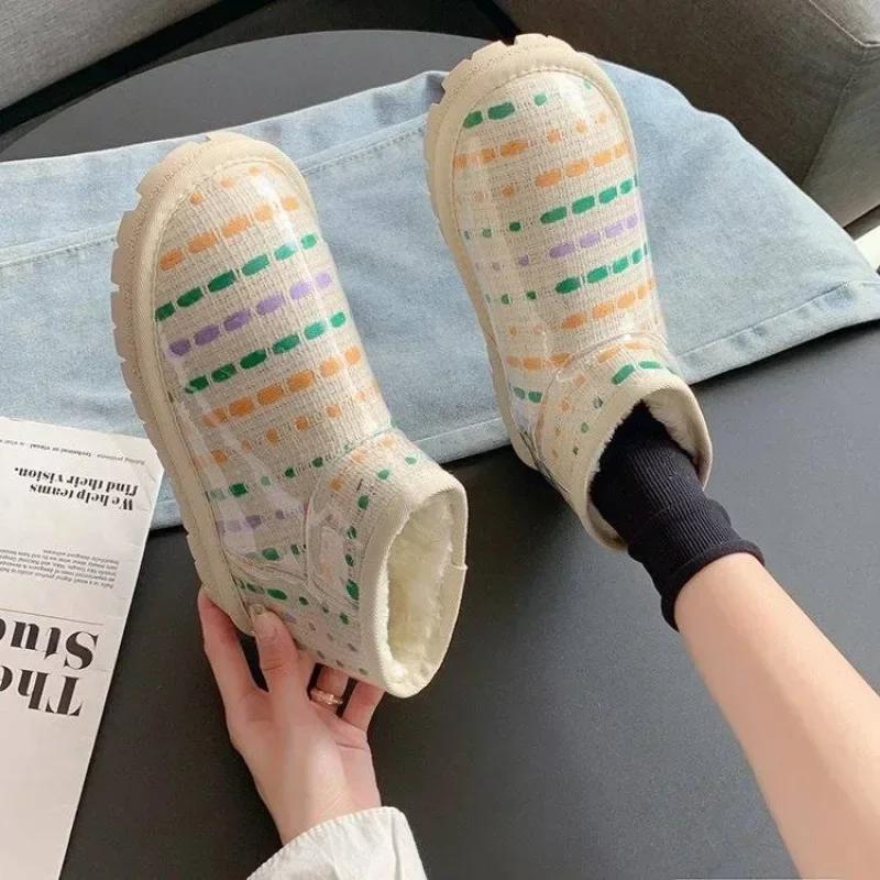 

Fashion Winter Trend 2024 Elegant With Low Heels Women s Snow Boots Designer Luxury Plus Warm Demi-season Y2k Protective Shoes for Woman 40