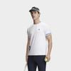 FILA Tennis Series Casual Solid Color Contrast Round Neck Pullover Short Sleeve T-Shirt Men Tops Jade-White A11M423114FWT