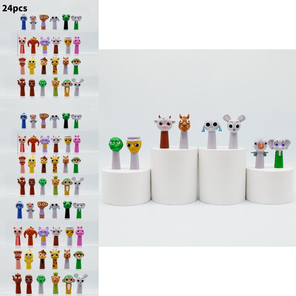Tungtung Sahur Pvc Rhythm Box Blind Bag Cute Animal Monkey Gator Elephant Figurine Toy Decor