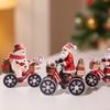 Plastic Christmas Decorations New Year Snowman Santa Claus Figurine Tabletop Display Add Atmosphere Xmas Holiday Ornaments