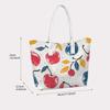 Cherry Pattern Shoulder Bag Casual Daily Portable Tote Bag for Shopping Travel Use