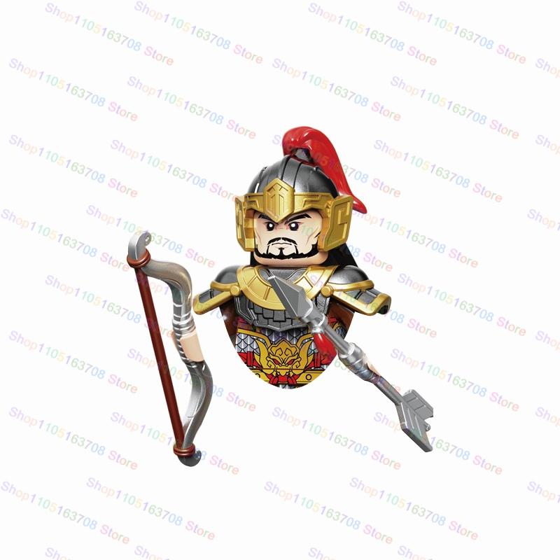 Anime Cartoon Three Kingdoms Cao Cao Sun Quan Liu Bei Characters Building Blocks Accessories Toys Children's Christmas Gift