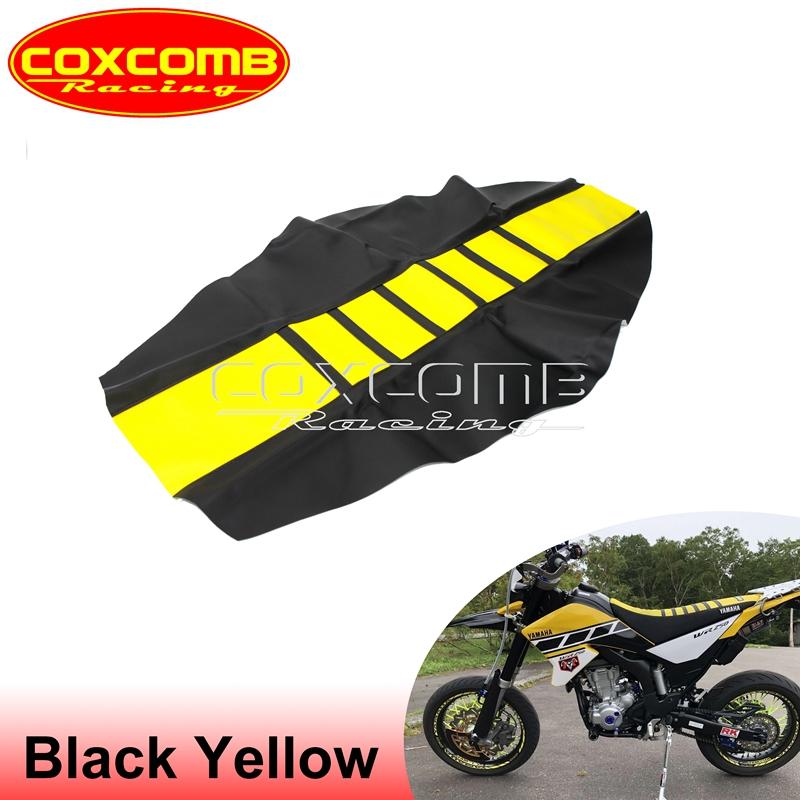 Custom MX Seat Cover Ribbed Motocross Racing Seat Pad For Suzuki Yamaha Gas Gas Kawasaki KLX KXF EXC RM RMZ DRM WR YZ 125 450