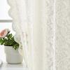 Lace Curtain with Vintaged Flower Embroidery tulle Transparent Panels Curtains for Bedroom Living Room Window Drapes