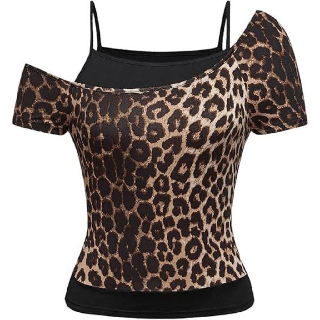 Women's 90s Vintage Punk T-Shirt Streetwear Sexy Short Sleeve Gothic Slim Crop Top Hotgirl Casual Femme Tee Harajuku Y2k