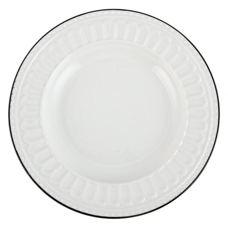 

OLOEY Beaded Relief Ceramic Plate