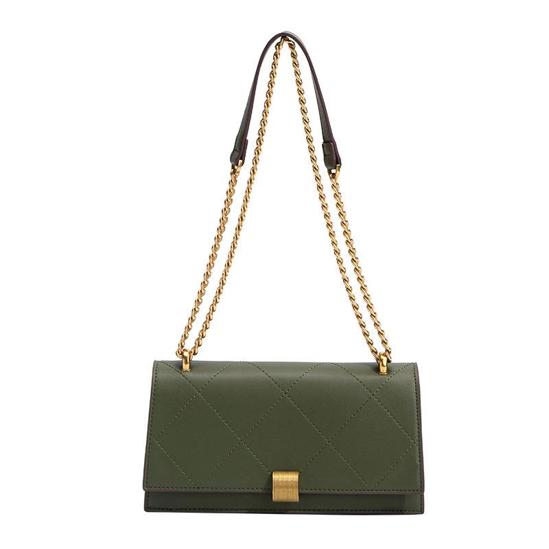 Fashion Underarm Bag Female Korean Version All Fashion Diamond Square Bag Crossbody Lock Hand Chain Bag