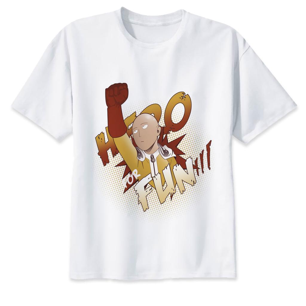 2023 New Women T-Shirt One Punch Man Print Top Female T Shirts Harajuku Casual Round Neck Streetwear Ladies Clothes