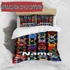 3pcs Duvet Cover Set (1*Duvet Cover + 2*Pillowcase, Without Core), Custom Name NFL Pattern Bedding Set, Home Bedroom Decor Gift