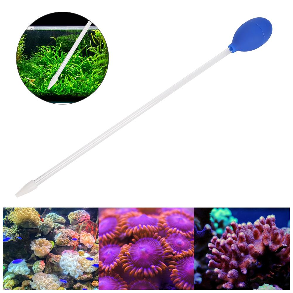 Alimentatore Coralli Acrilico Cambia Acqua Ventosa Pulizia Feci Acquari Tubo Strumento di Alimentazione Corallo Blu