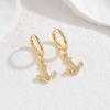 Atoztide Trendy Shiny Zircon Ocean Series Pendant Earring Women Stainless Steel Gold Color Multiple Styles Earring Jewelry Gift
