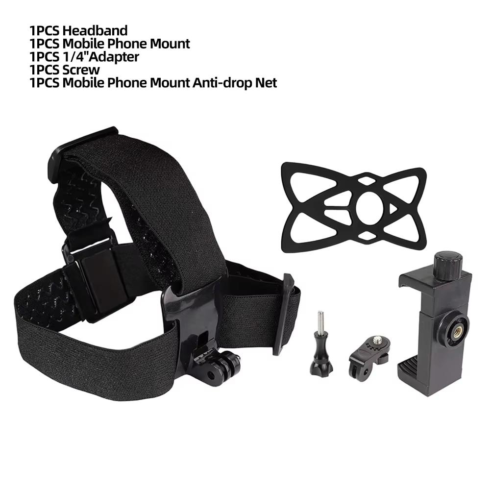 Head Strap Mount Belt Holder For GoPro Hero 13 12 11 10 9 8 7 6 5 AKASO SJCAM SJ4000 Insta360 DJI Osmo Action Camera Accessories