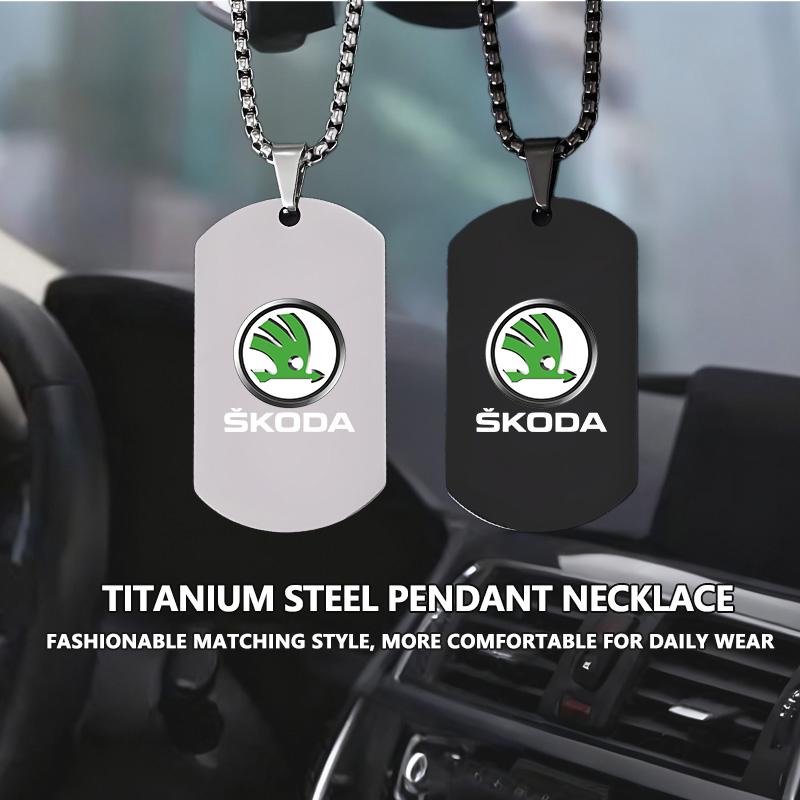 Stainless Steel Car Rearview Mirror Emblem Pendant Ornament Accessories For Skoda Fabia 1 2 Octavia a7 RS Superb Rapid Yeti xknp33