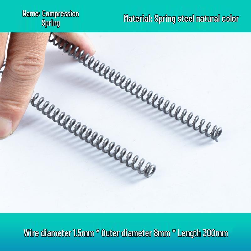 Steel Wire Compression Spring, 1.2-50mm Diameter, Long, Thin & Durable, Yellow, 300 Available