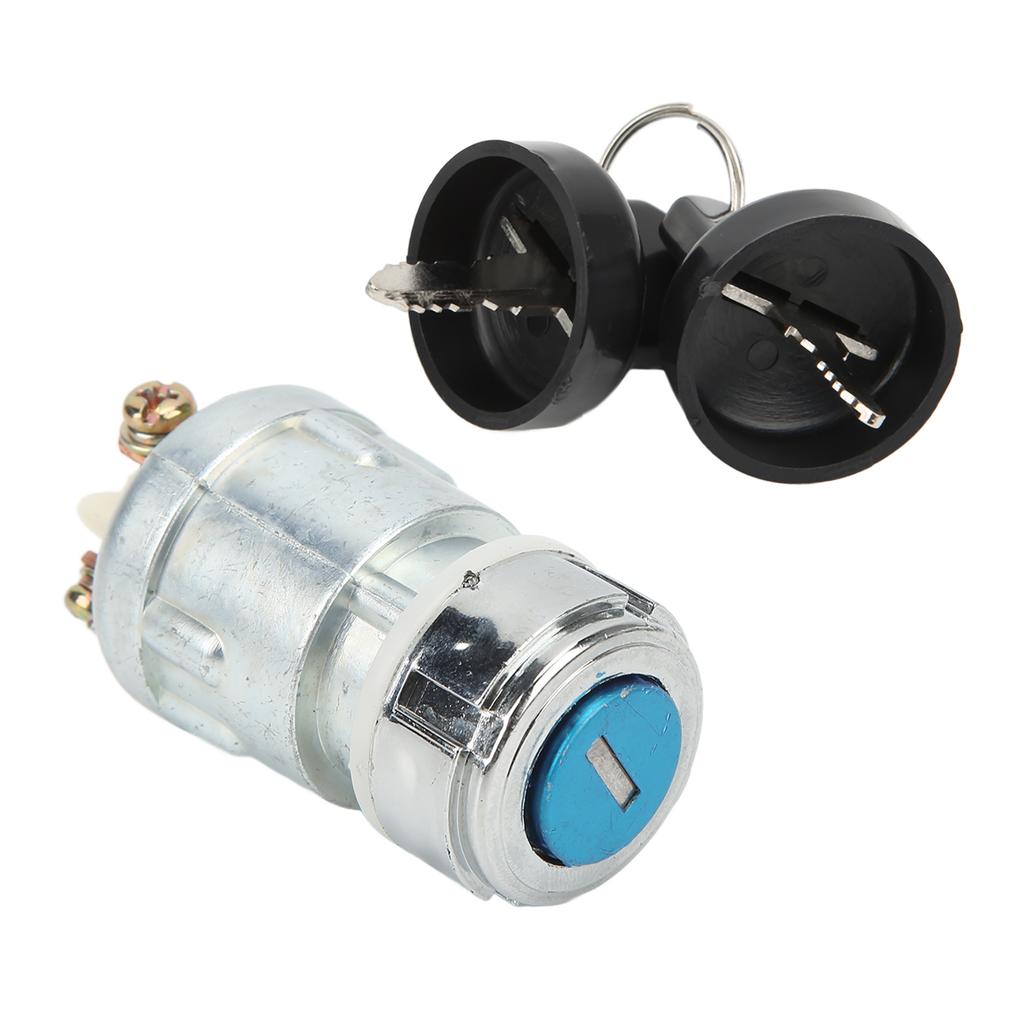 Ignition Starter Switch OFF ON START Position 3 Contact Terminals with 2 Keys for Go Kart Motorcycle