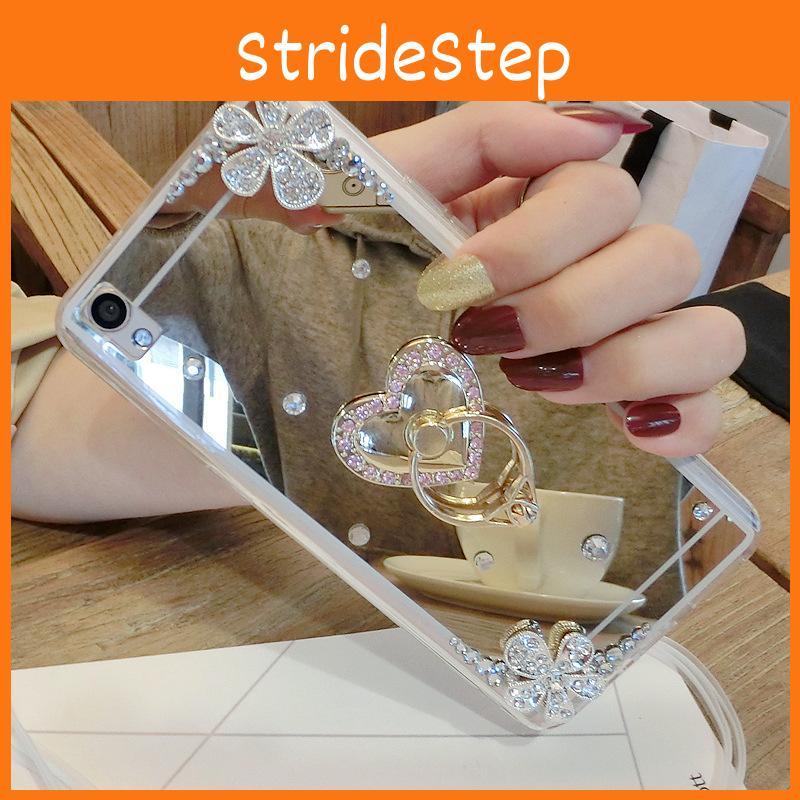 Electroplated Luxury Color Mirror Ring Bracket Mobile Phone Case For Iphone