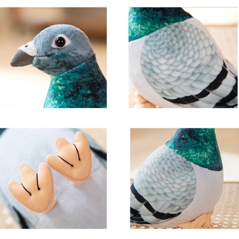 Multipurpose Pigeons Shape Stuff Toy Comforting Sturdy Plush Portable Accessory for Kids and Adults Relaxation