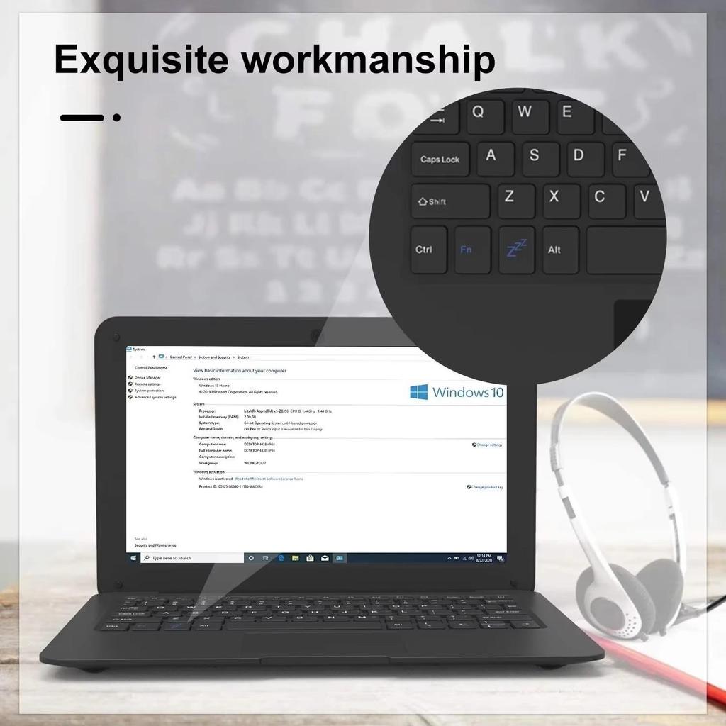 10,1palcový notebook s operačním systémem Windows 10, předinstalovaným čtyřjádrovým procesorem, 3 GB + 64 GB RAM, netbook s HDMI webkamerou, kancelářským rozhraním