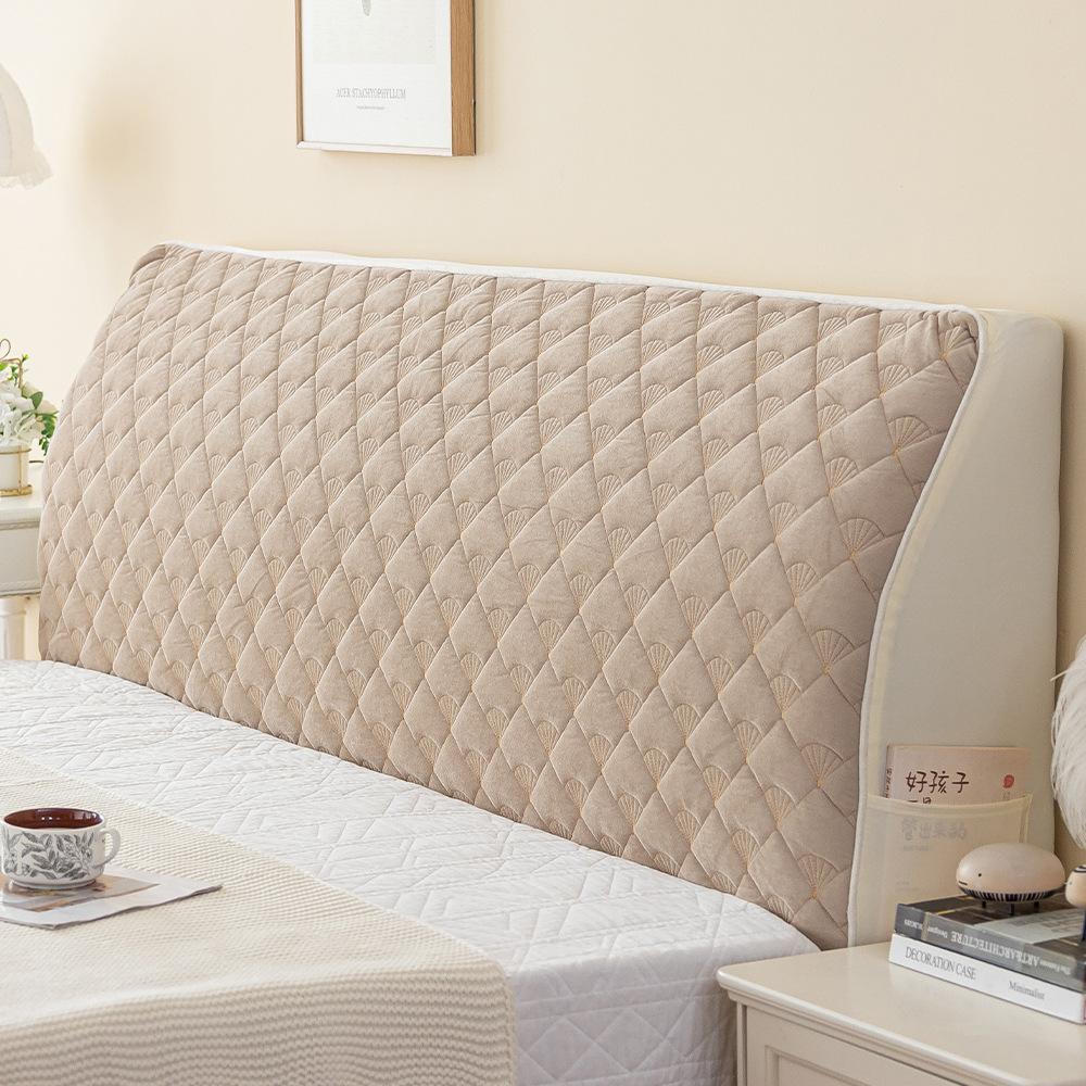 Verdickte Bettkopfabdeckung Nordische Weiche Kopfteilabdeckungen Einfarbige Waschbare Bettkopfabdeckung Schlafzimmer Rückenlehne Staubschutzabdeckung