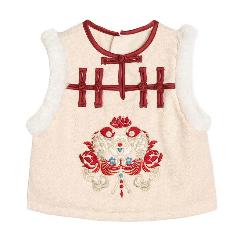 LUSON Girls' New Chinese Style Padded Vest