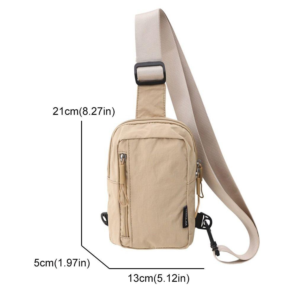 Nylon Sport Chest Bag Small Leisure Shoulder Bag Simple Cross Sports Bag for Unisex