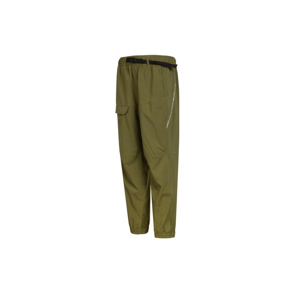 Men s adidas Solid Color Logo Casual Joggers/Pants/Trousers Autumn Green HE9943 L