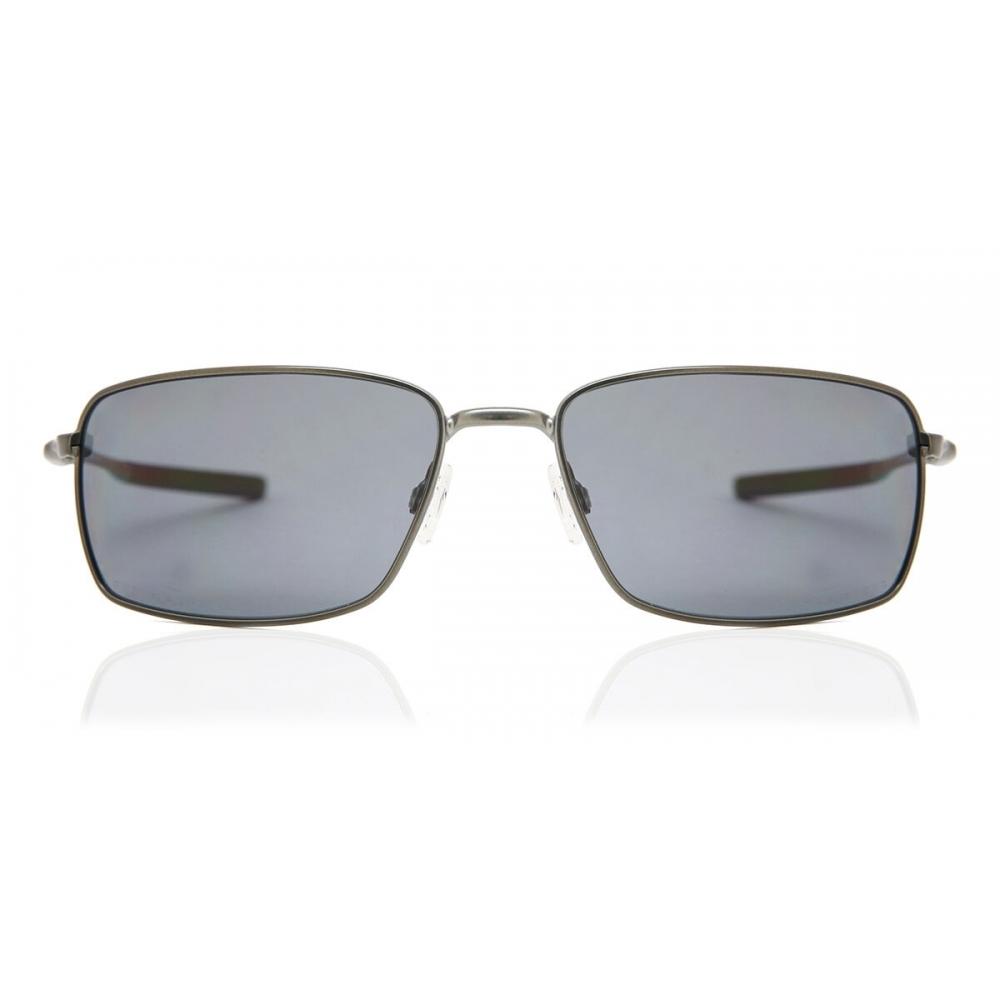 Oakley Oo4075 Square Wire Polarized 407504 Men Sunglasses Carbon Grey/60-17-123