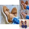Chaussures élégantes pour femmes à franges et bout rond, ballerines décontractées avec bride en T, design gladiateur