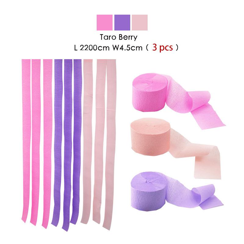 Rainbow 3Pcs/Set Crepe Paper Streamers For Wedding Birthday Party Backdrop Decoration Vibrant Multi-Colored Paper Crepe Garland Ribbon Decor