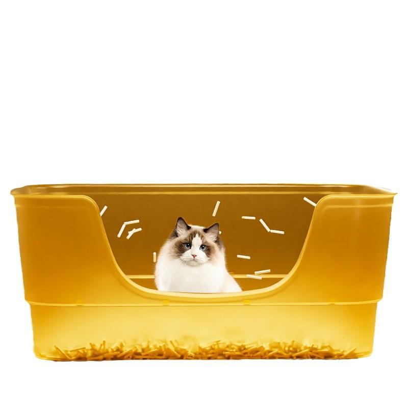 New Jelly Cat Litter Box Oversized Anti-splash Pet Toilet Deodorant Open Cat Litter Box Pet Supplies