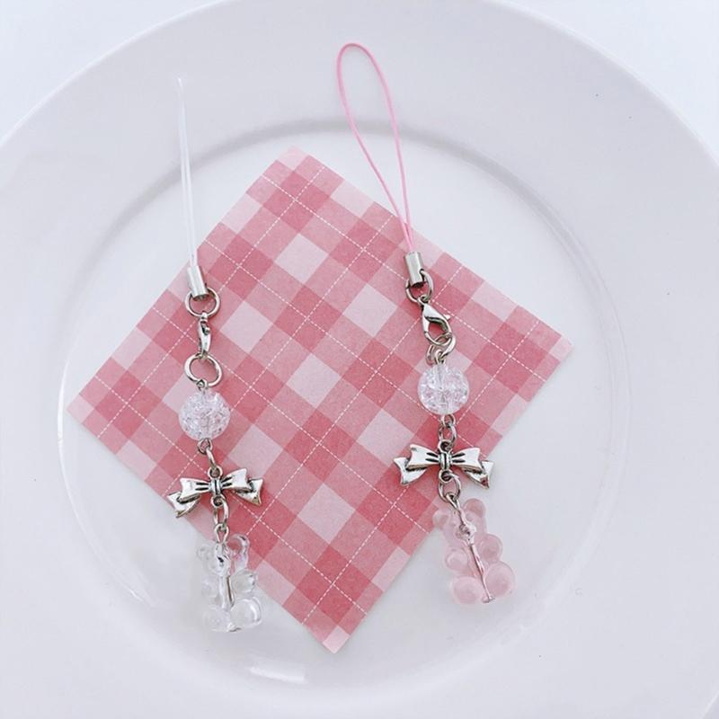 Y2k Style Phone Lanyard Strap Cute Bag Charm Phone Pendant Anti Lost Phone Chain Alloy Material Suitable for Phone Bag