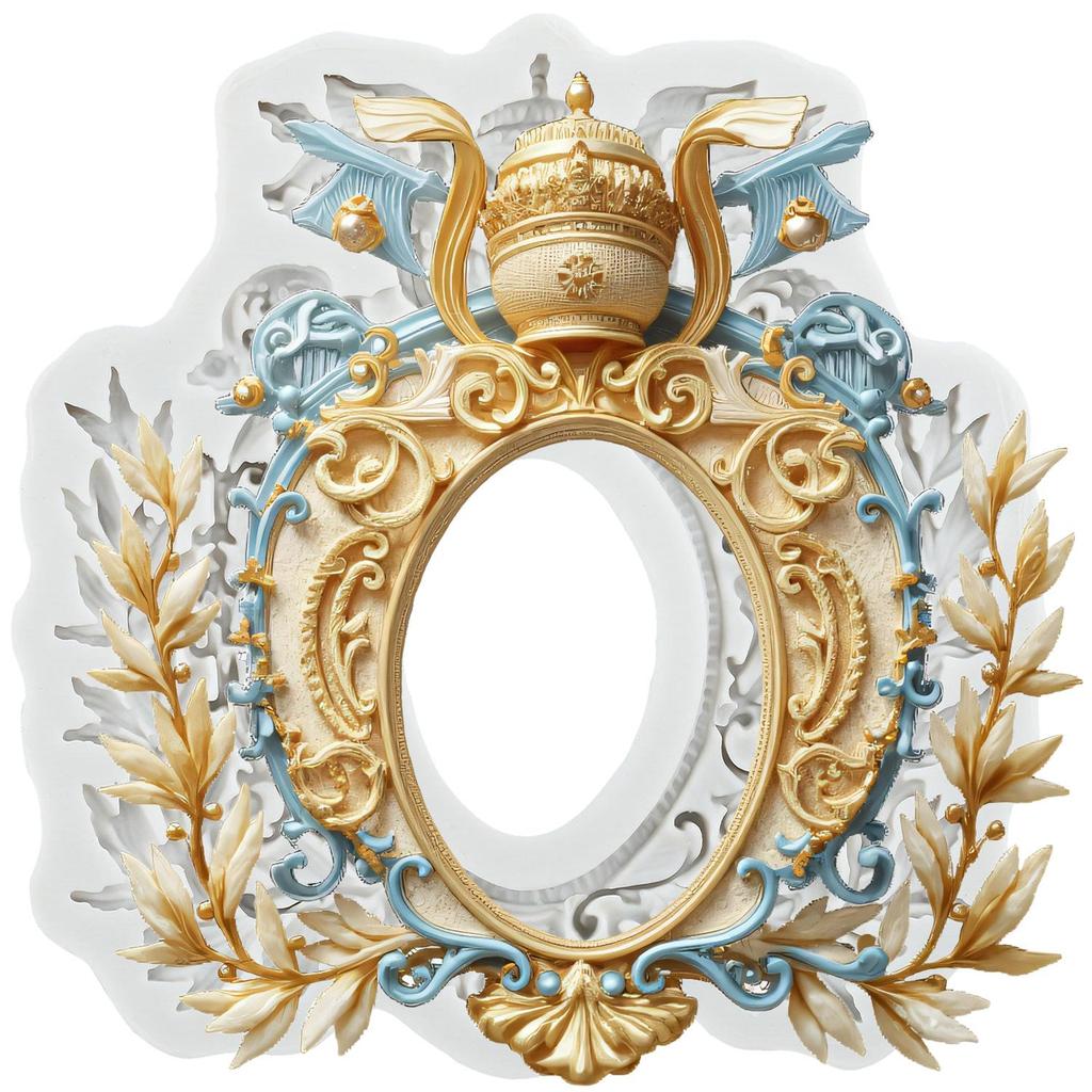 Baroque Photo Frame Silicone Molds Picture Frame Fondant Mold Cake Decorating Tools Cupcake Topper Candy Resin Clay Chocolate Gumpaste Mold