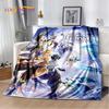 New Genshin Impact Character Solo Cartoon Game Soft Blanket,Soft Throw Blanket for Home Bedroom Bed Sofa Picnic Child Gift