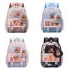 Childrens School Bag Cartoon Capybara Pattern Ergonomic Kindergarten Shoulder