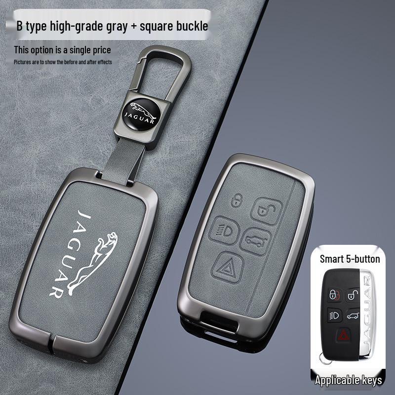 Jaguar Key Case Set for XFL, XEL, E-Pace, F-Pace, F-Type, I-Pace - Protective Shell & Buckle