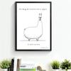 Scandinavian Decorative Living Room Unicorn Weird Lama Fluffy Fox Flamingo Kids Room Fresh Cartoon Art House Poster