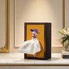 Scatola Portatovaglioli in Legno di Noce, con Disegno Artistico di Gonna da Ballerina di Balletto, Portasciugamani di Carta Multiuso per Arredamento Casa Ingresso Tavolo da Pranzo