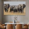 Black and White Posters and Prints with Animals, Canvas Painting, Family Painting with African Wild Elephant On the Wall, Home Decor, No Frame