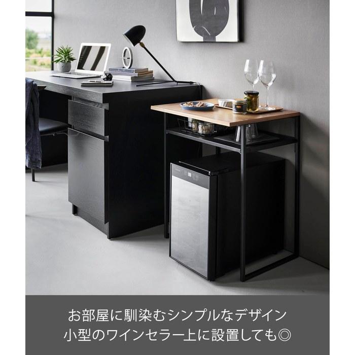 Yamazaki Refrigerator Rack with Drawer, 45L, Black, W53 x D45.2 x H66.8cm, Tower 1488
