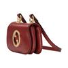 Gucci Blondie Gold Logo Detachable Shoulder Strap Runway Leather Mini Handbag Crossbody Women handbag Deep-Red 698643-UXXAG-6170