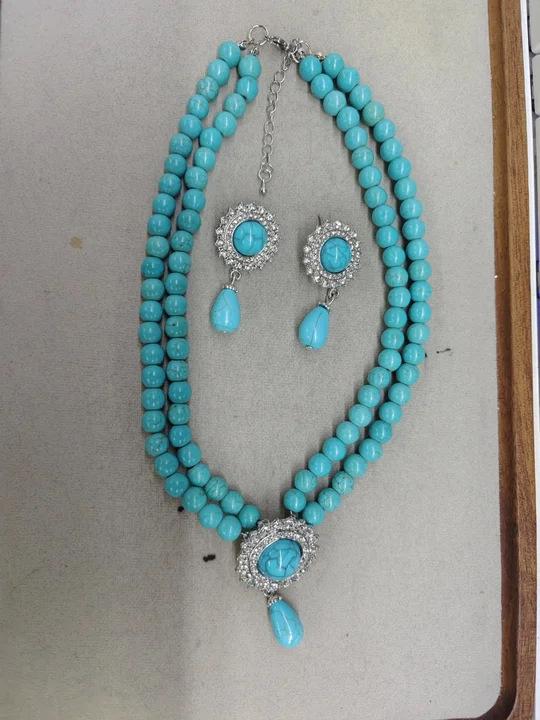 European and American court style diamond-encrusted geometric water drop pearl necklace accessories women's heavy industry sweater chain accessories