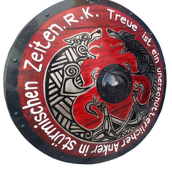 Středověký vikingský štít - Eivor Valhalla Cosplay, Ragnarův bitevní štít, Unikátní vikingský dárek pro něj