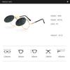 Vintage Steampunk Round Sunglasses Men Women Luxury Alloy Punk Glasses Men Fashion Metal Retro Clamshell Sun Glasses UV400