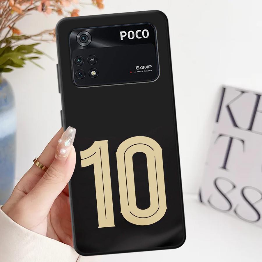 Case for Xiaomi Poco F8 M3 M4 M7 Pro F1 F3 C50 C71 X3 X4 X5 X7 Pro C75 M5 C61 Funda Phone Cover Football Numbers