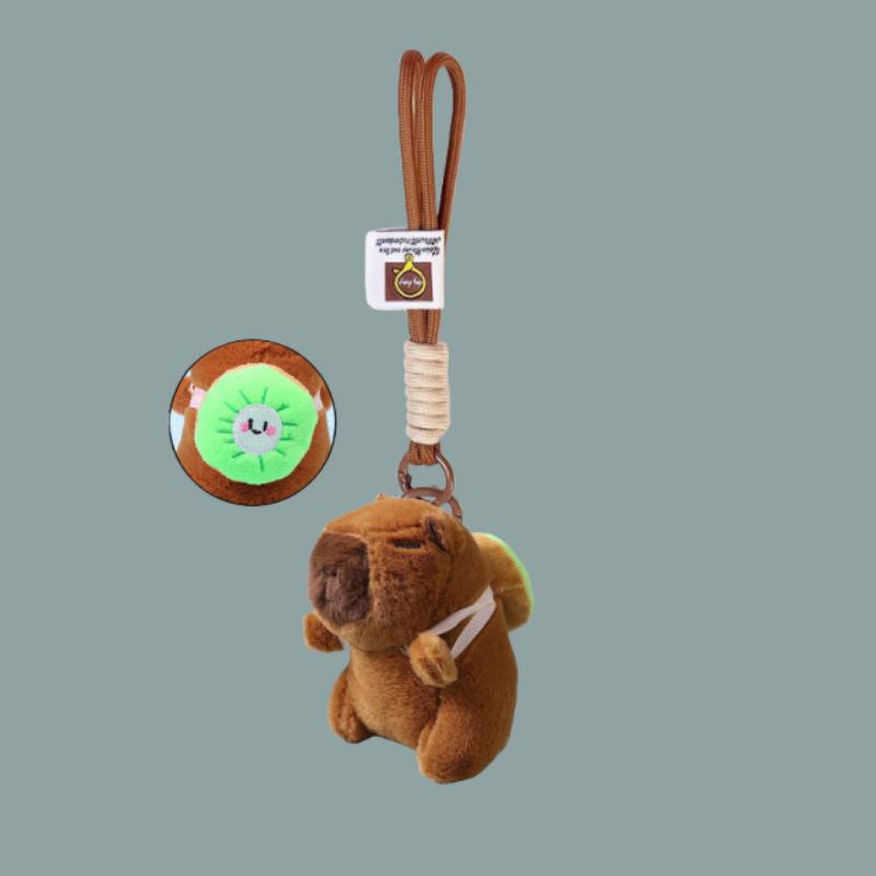 Cute Plush Keychain Small Capybara Pendant Student Bag Pendant Small Gift Boutique