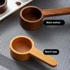 Coffee Scoop with Gram Scale Handmade Wooden Measuring Spoon for Coffee Beans & Powder Kitchen & Travel Coffee Accessory