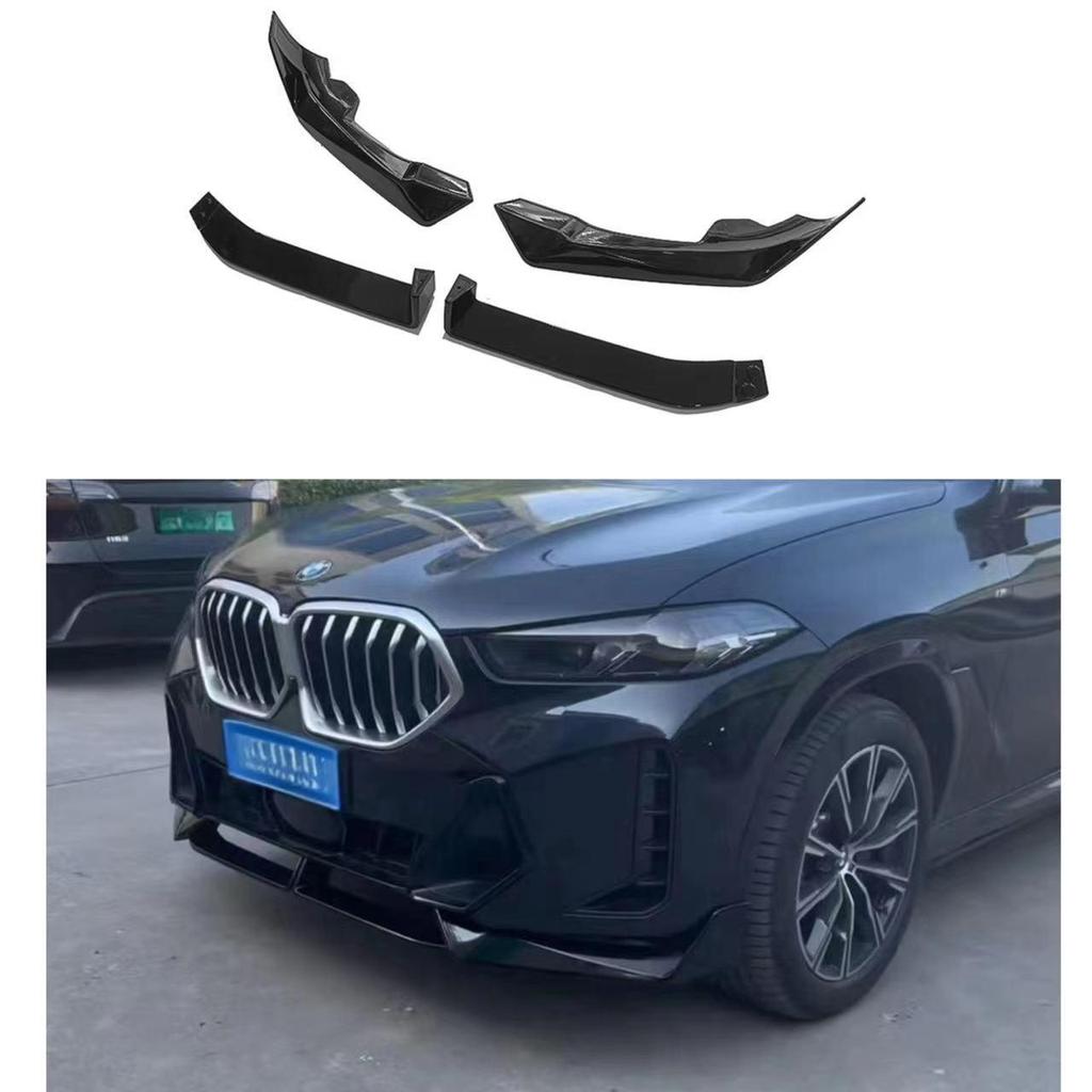 BMW X6 G06 MP Style Front Lip Spoiler Diffuser Kit (Black) 23-25