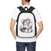 Cute Winking Kawaii Husky Student Backpack School Bag Hiking Travel Daypack for Boys Girls Fashion Bookbag Shoulder Bags