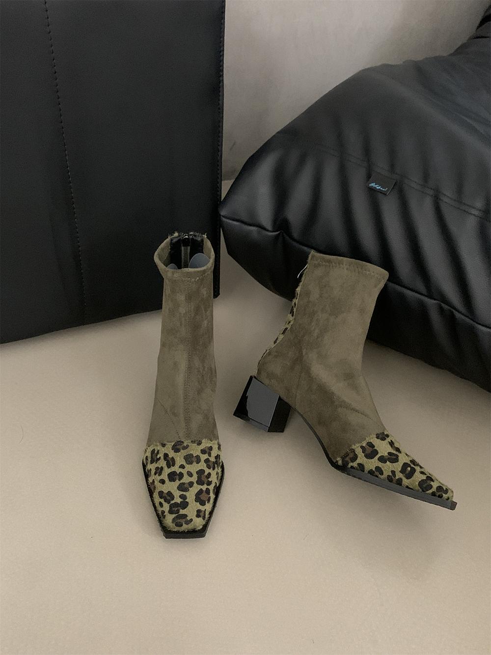 

Мода Квадратный носок Женские носки Ботинки Леопардовый Разноцветный Молния Сзади Квадратный носок Средний каблук Носки Ботинки Черный Бежевый Зеленый Туфли Женские 39 245 зелёный