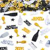 300 stuks Gouden & Zwarte Glitter Confetti 2026 Oudejaarsavond Feestdecoraties met Genummerd 2026, Fijne Nieuwjaars Uitsnijdingen